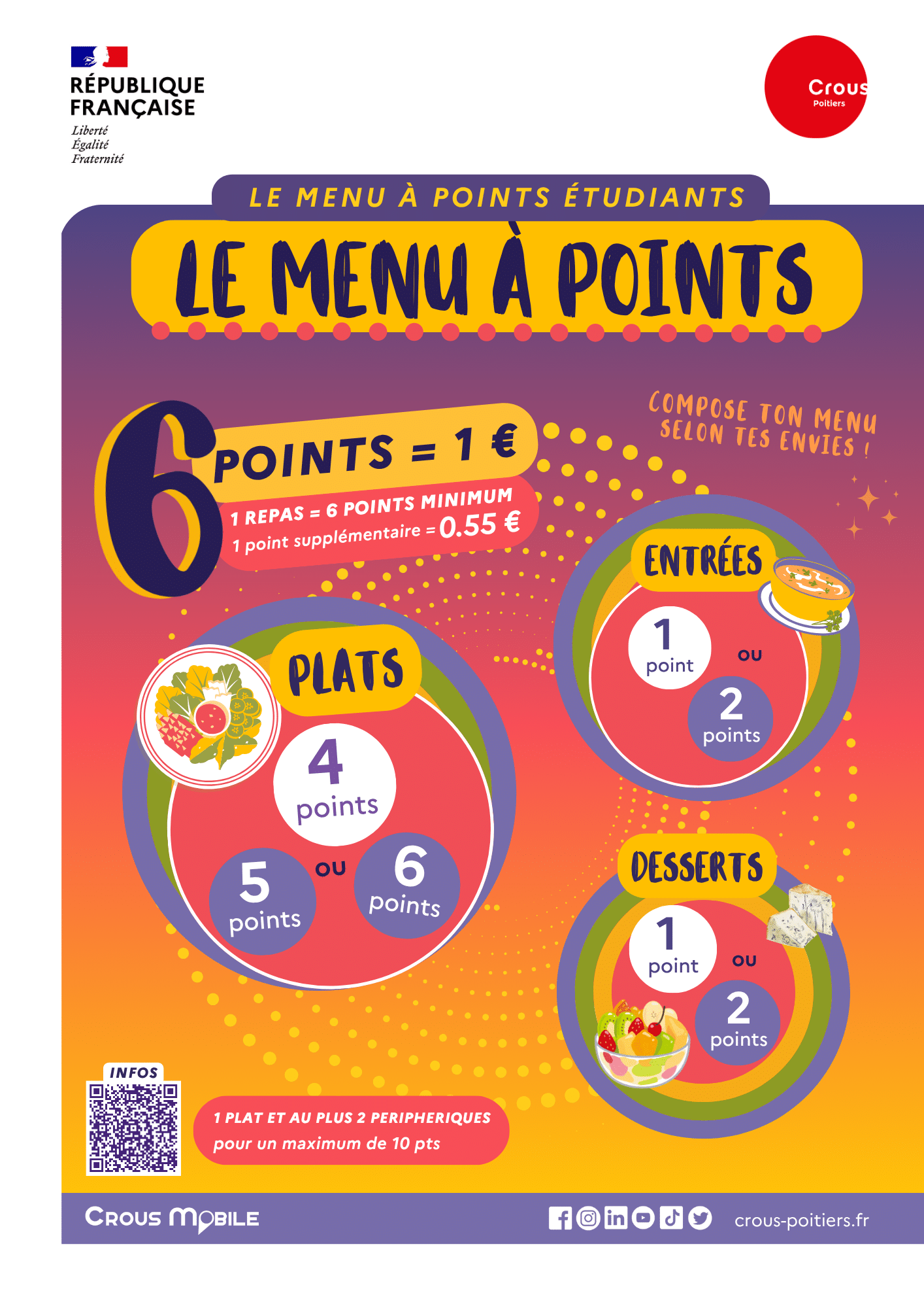 A2 AFFICHE MENU A POINT ETUDIANT